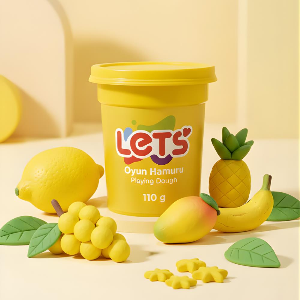 Let's Oyun Hamuru Tekli SARI RENK | 13 Renk Seçeneği