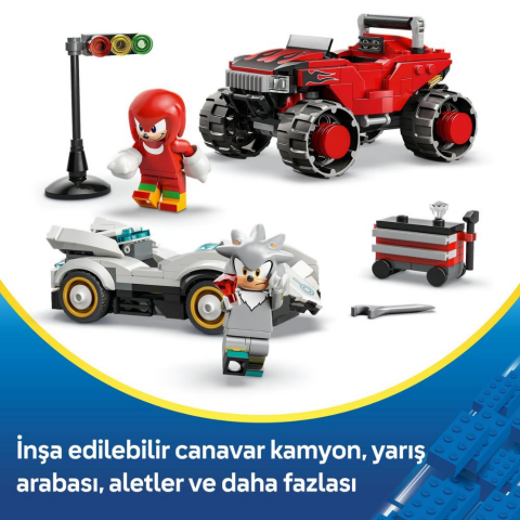 LEGO® Sonic™ Silver’ın Arabası vs Knuckles Canavar Kamyonu 77118