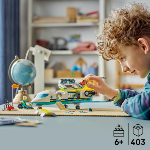 LEGO® City Acil Hava Ambulans Uçağı ve Oyuncak Uçak Yapım Seti 60465