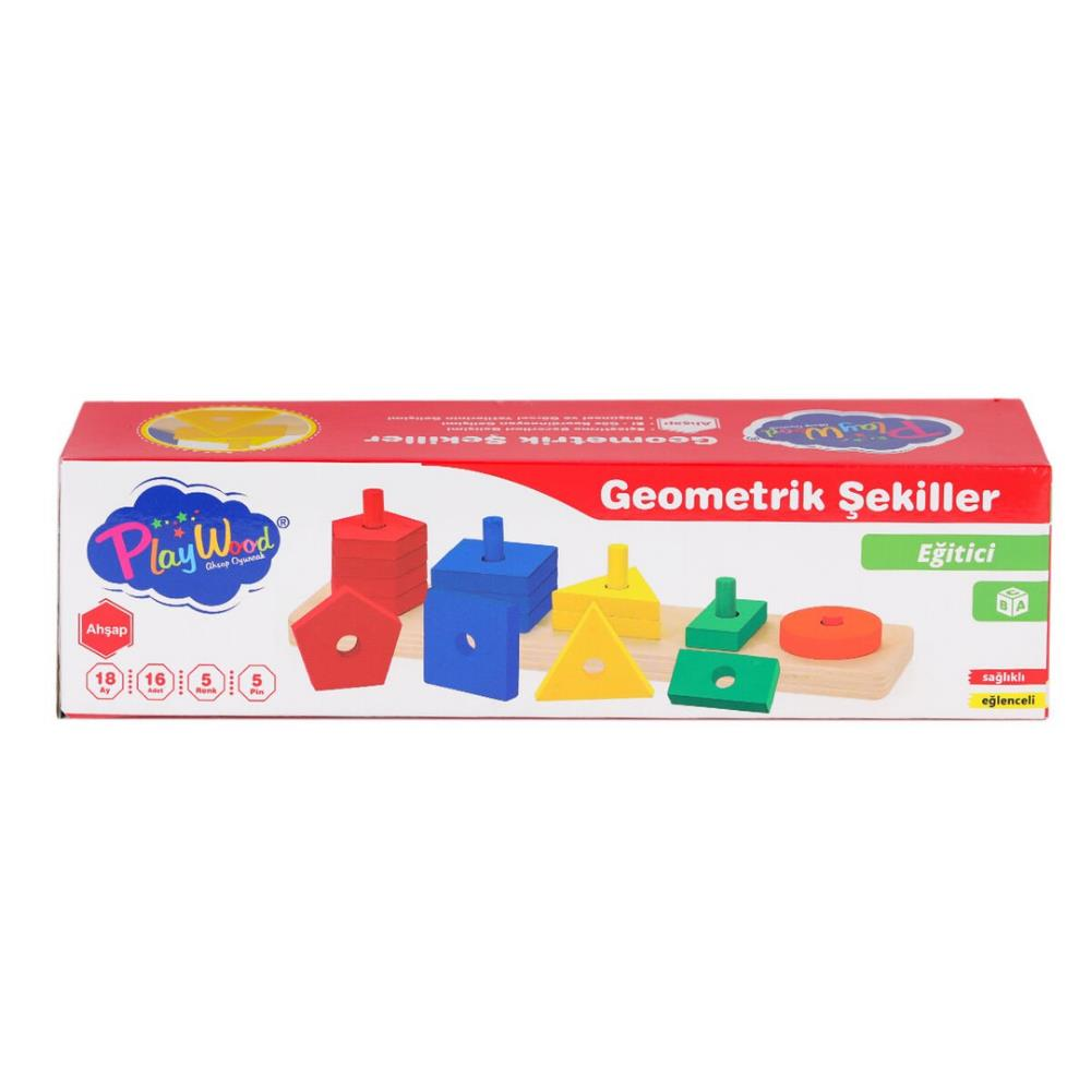 Kutuda Ahşap Geometrik Şekiller