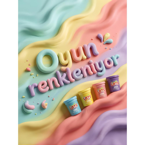 Let’s 4 Renk Pastel Oyun Hamuru 440 GR