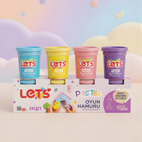 Let’s 4 Renk Pastel Oyun Hamuru 440 GR