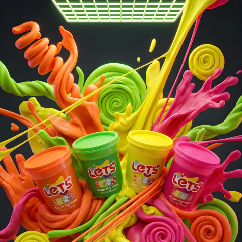 Let’s 4 Renk Neon Oyun Hamuru 440 GR