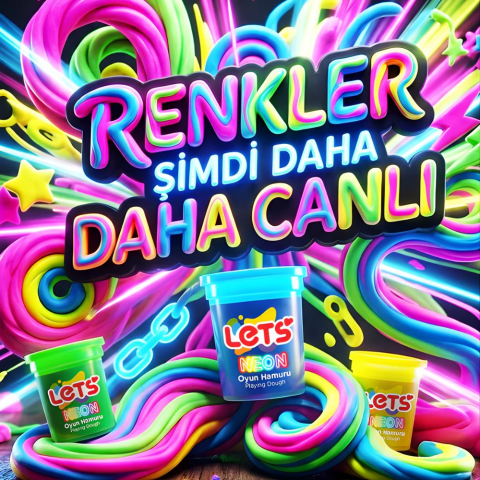 Let’s 4 Renk Neon Oyun Hamuru 440 GR