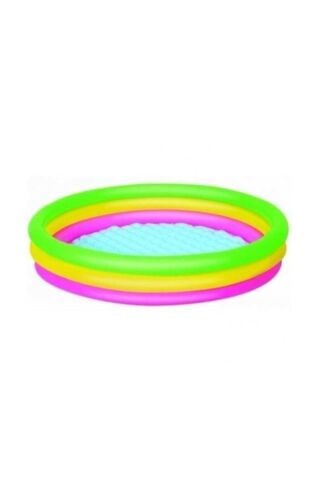 3 Halkalı Renkli Yumuşak Tabanlı Havuz 102 * 25 cm
