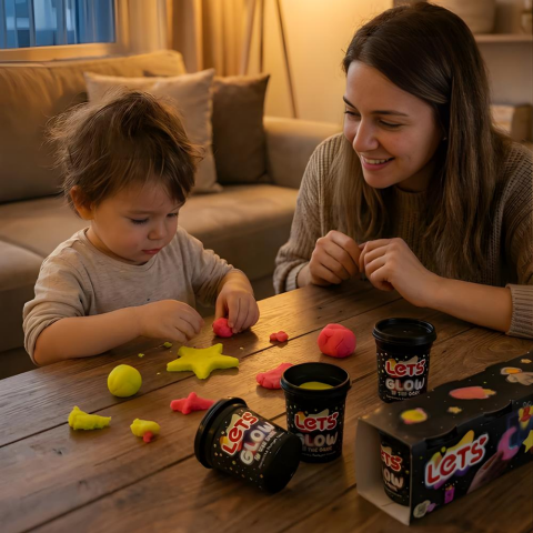 Let’s 4 Renk Karanlıkta Parlayan Oyun Hamuru 440 GR