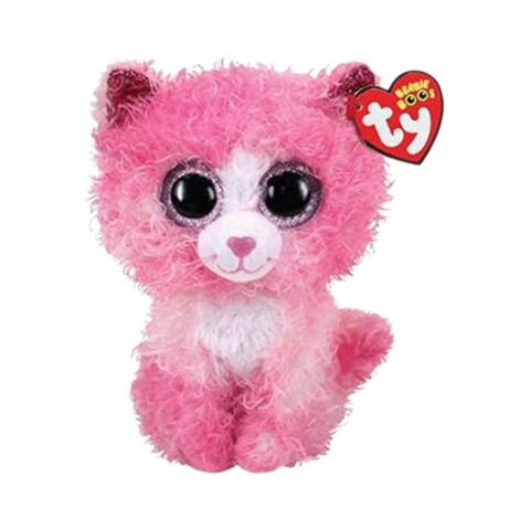 TY Reagan Pembe Kıvırcık Saçlı Kedi 15 Cm