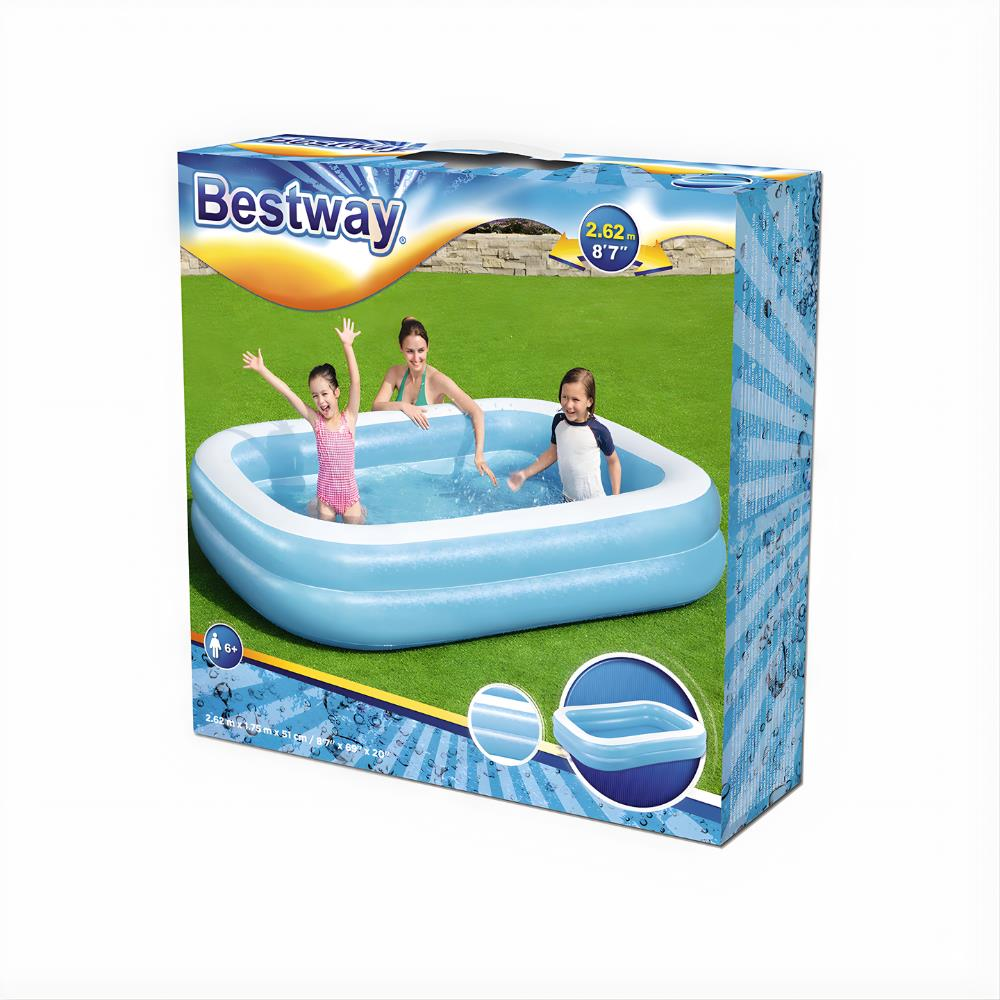 Bestway 54006 Mavi Dikdörtgen Şişme Havuz 2,62 m