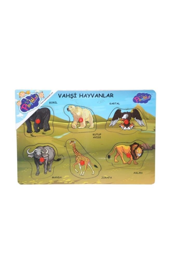 Ahşap Tutmalı Vahşi Hayvanlar