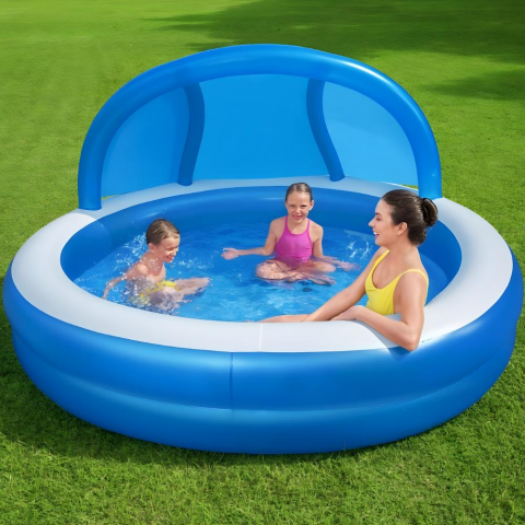 Bestway 54337 UV Careful Gölgelikli Şişme Havuz 2.41m x 2.41m x 1.40m