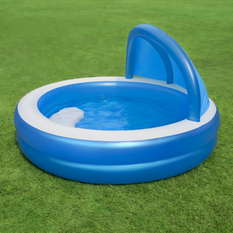 Bestway 54337 UV Careful Gölgelikli Şişme Havuz 2.41m x 2.41m x 1.40m