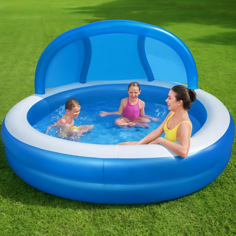 Bestway 54337 UV Careful Gölgelikli Şişme Havuz 2.41m x 2.41m x 1.40m