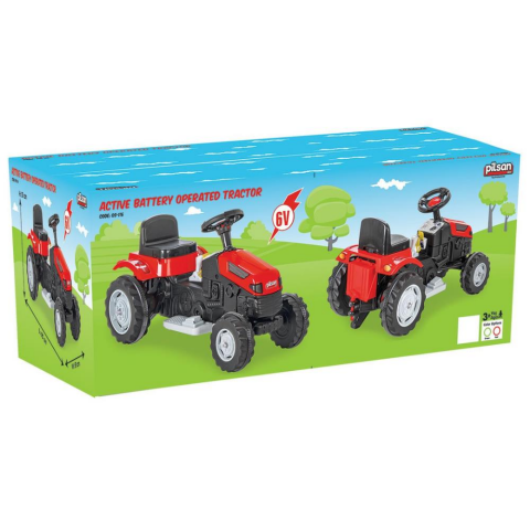 Pilsan Active Tractor 6v Akülü Traktör / Kırmızı