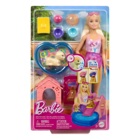 Barbie Köpekçikle Havuz Partisi Oyun Seti JBF35
