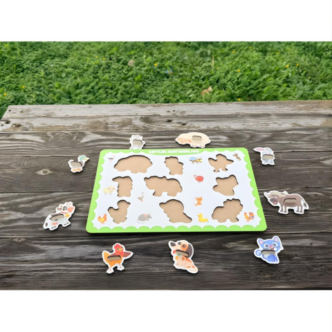 9 Lu Tutmalı Çiftlik Hayvanlar Puzzle