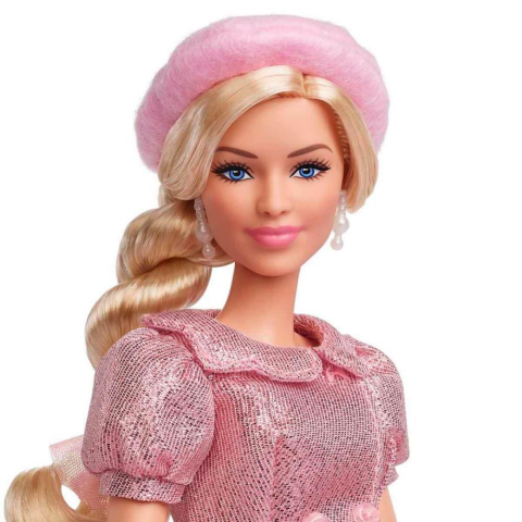 Barbie The Movie Pembe Bereli Barbie Bebek JBJ53