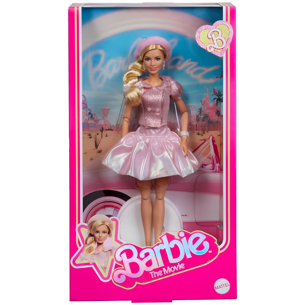 Barbie The Movie Pembe Bereli Barbie Bebek JBJ53