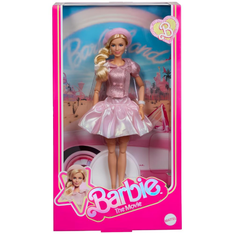 Barbie The Movie Pembe Bereli Barbie Bebek JBJ53