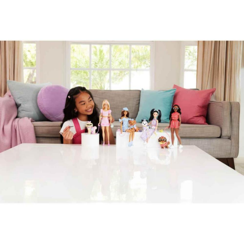 Barbie Uyumlu Dostlar Sarı Saçlı Bebek ve Köpekçiği JFP36