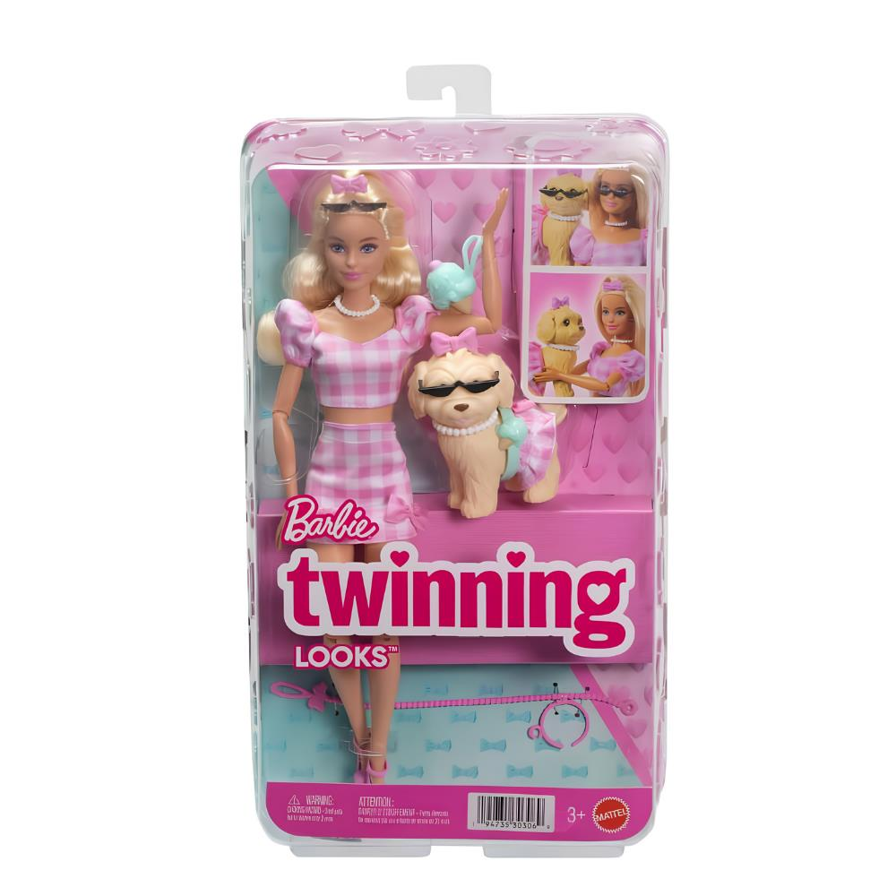 Barbie Uyumlu Dostlar Sarı Saçlı Bebek ve Köpekçiği JFP36