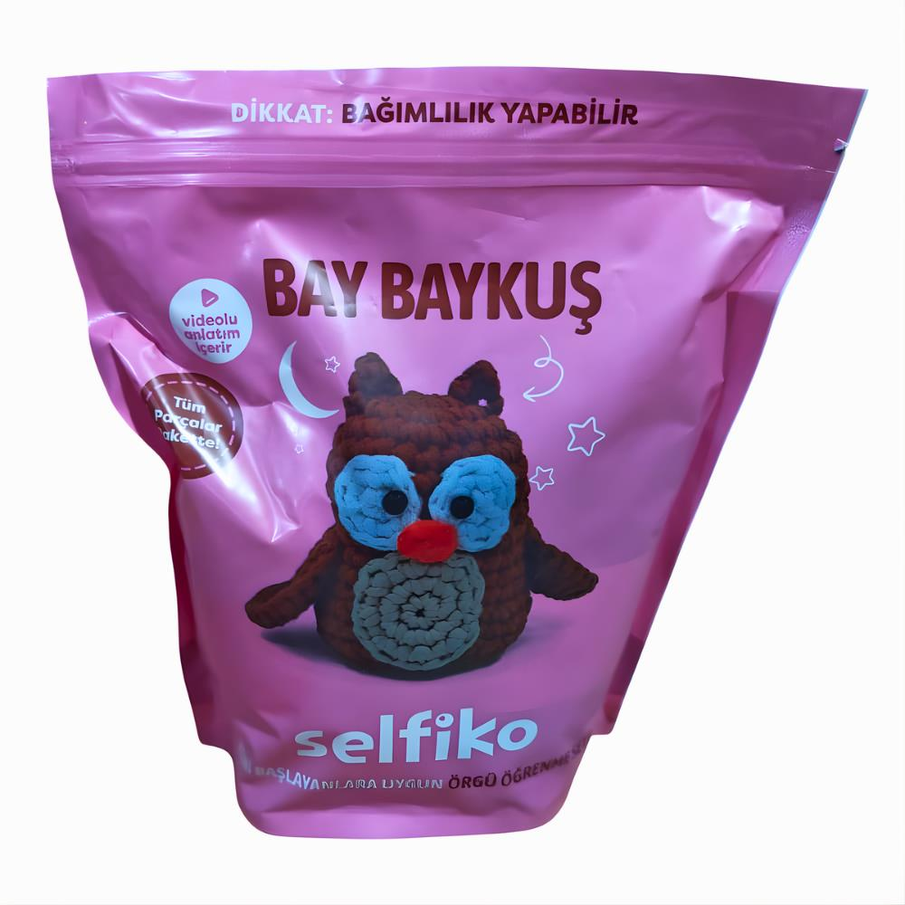 Bay Baykuş Örgü İpi Seti