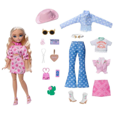 Barbie Dream Besties Festival Kombinleri Barbie Malibu Bebek ve Aksesuarları JGH87
