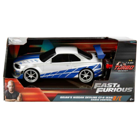 1:24 Fast & Furious Brian’s Nissan Skyline GT-R (R34) Uzaktan Kumandalı Araba
