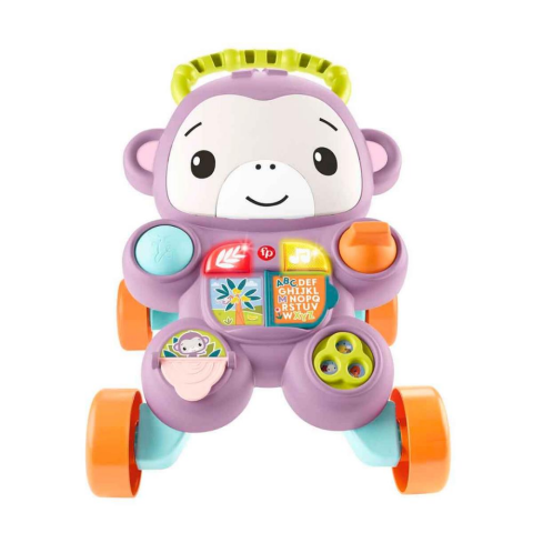 Fisher Price Sesli ve Işıklı Benimle Öğren Mor Maymun Yürüteç JGW94