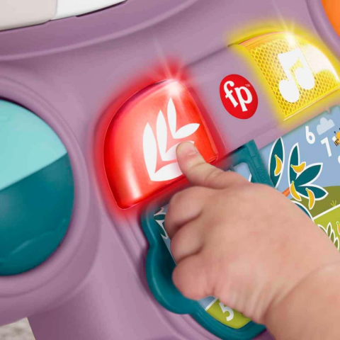 Fisher Price Sesli ve Işıklı Benimle Öğren Mor Maymun Yürüteç JGW94