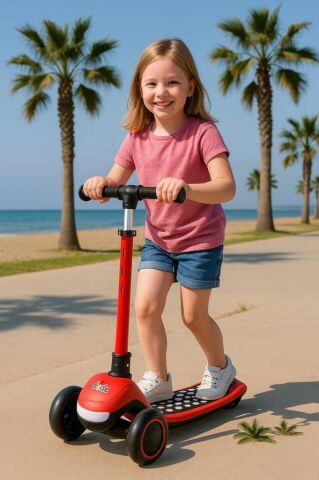Scooter Pilli Müzikli Renkli Işıklı