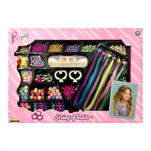 Pretty Pinky Boncuk Takı Saç Tasarım Seti 2579