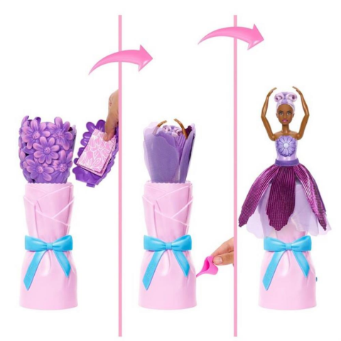 Barbie Petal Pop Mor Papatya JMF56-JMF57
