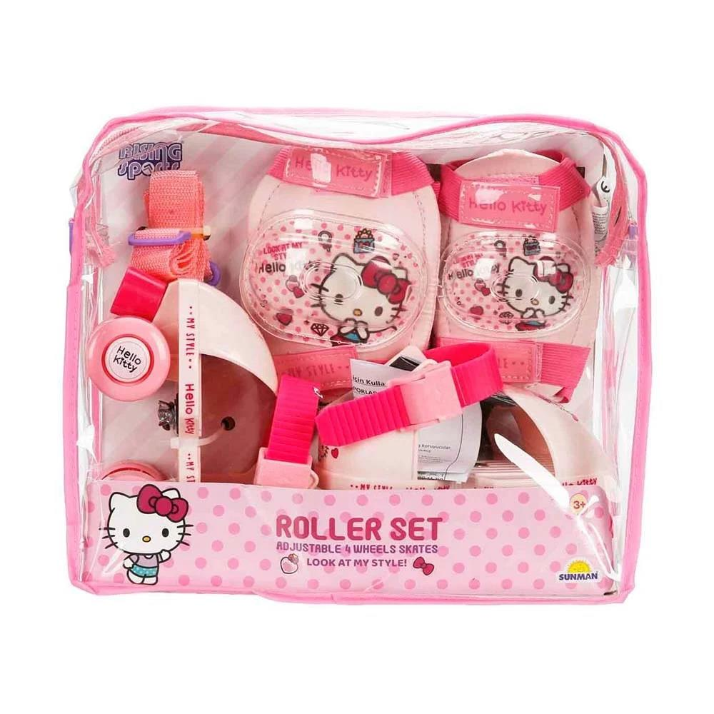 Sunman Rising Sports 25-31 Numara Hello Kitty Çantalı 4 Tekerlekli Paten Seti