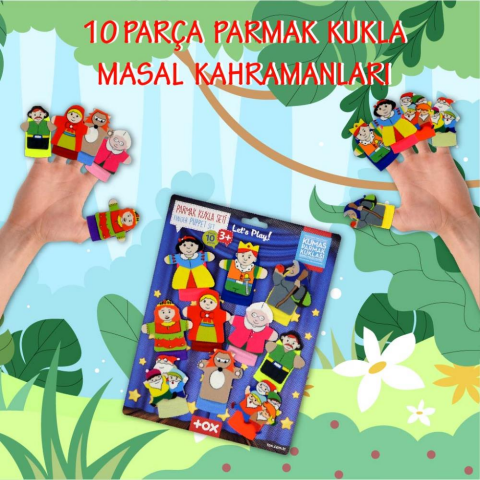 Tox Masal Kahramanları 10 Parça Parmak Kukla T225