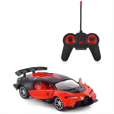 Şarjlı Uzaktan Kumandalı Bugatti Spor Araba Kırmızı 1:16