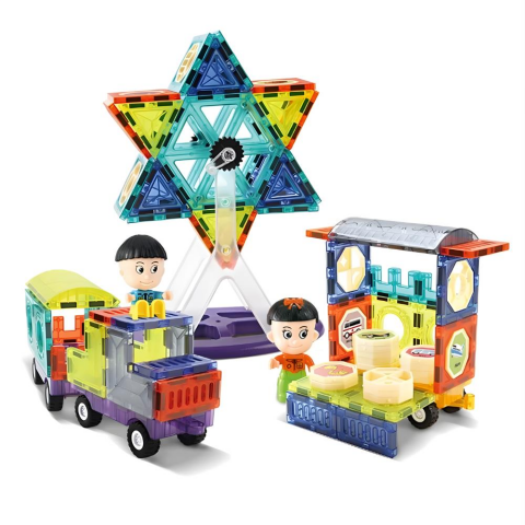 Plastik Kutuda Magnetic Yapı Blokları 3D Puzzle 71 Parça 6.5 cm