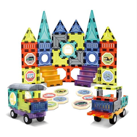 Plastik Kutuda Magnetic Yapı Blokları 3D Puzzle 71 Parça 6.5 cm