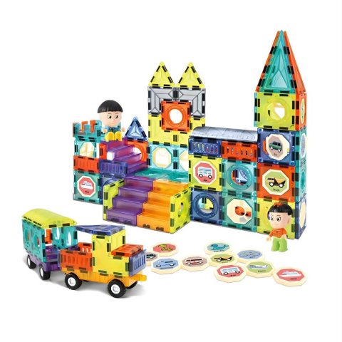 Plastik Kutuda Magnetic Yapı Blokları 3D Puzzle 71 Parça 6.5 cm