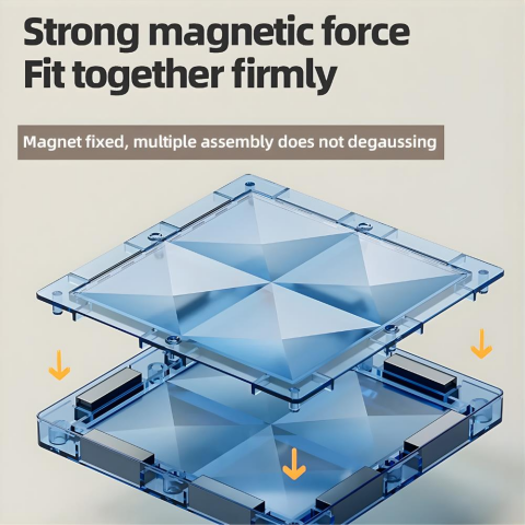 Karton Kutulu Doğal Renkler Magnetic Yapı Blokları 3D Puzzle 78 Parça 6.5 cm