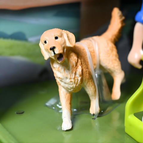 Işıklı ve Sesli Köpek Figürlü Araçlı Kamp Seti