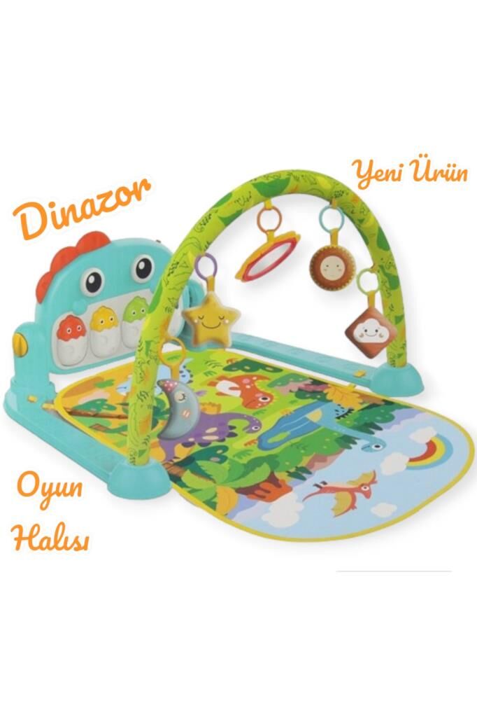 BABYCİM Dinozor Piyanolu Oyun Halısı Sesli Işıklı 5 In 1 Yeni Tasarım