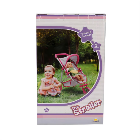 Sunman 3 Tekerlekli Pembe Gri Puset