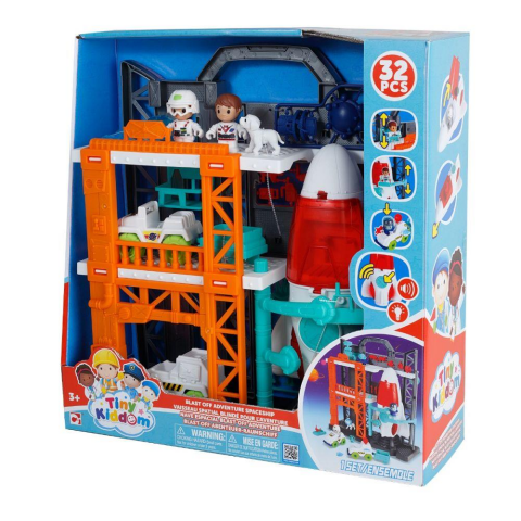 Tiny Kiddom Fırlatma Macerası Uzay Gemisi 32 Parça Sesli Işıklı