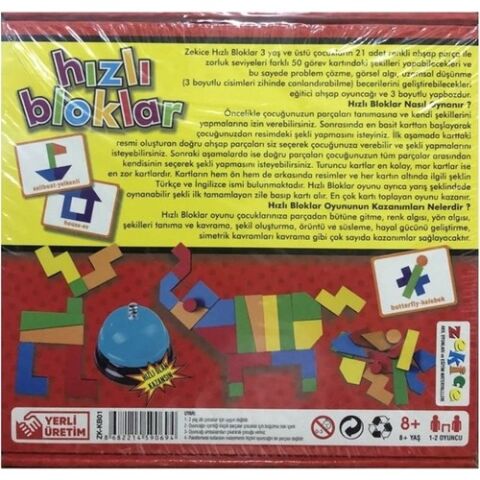 Zekice Hızlı Bloklar Kutu Oyunu