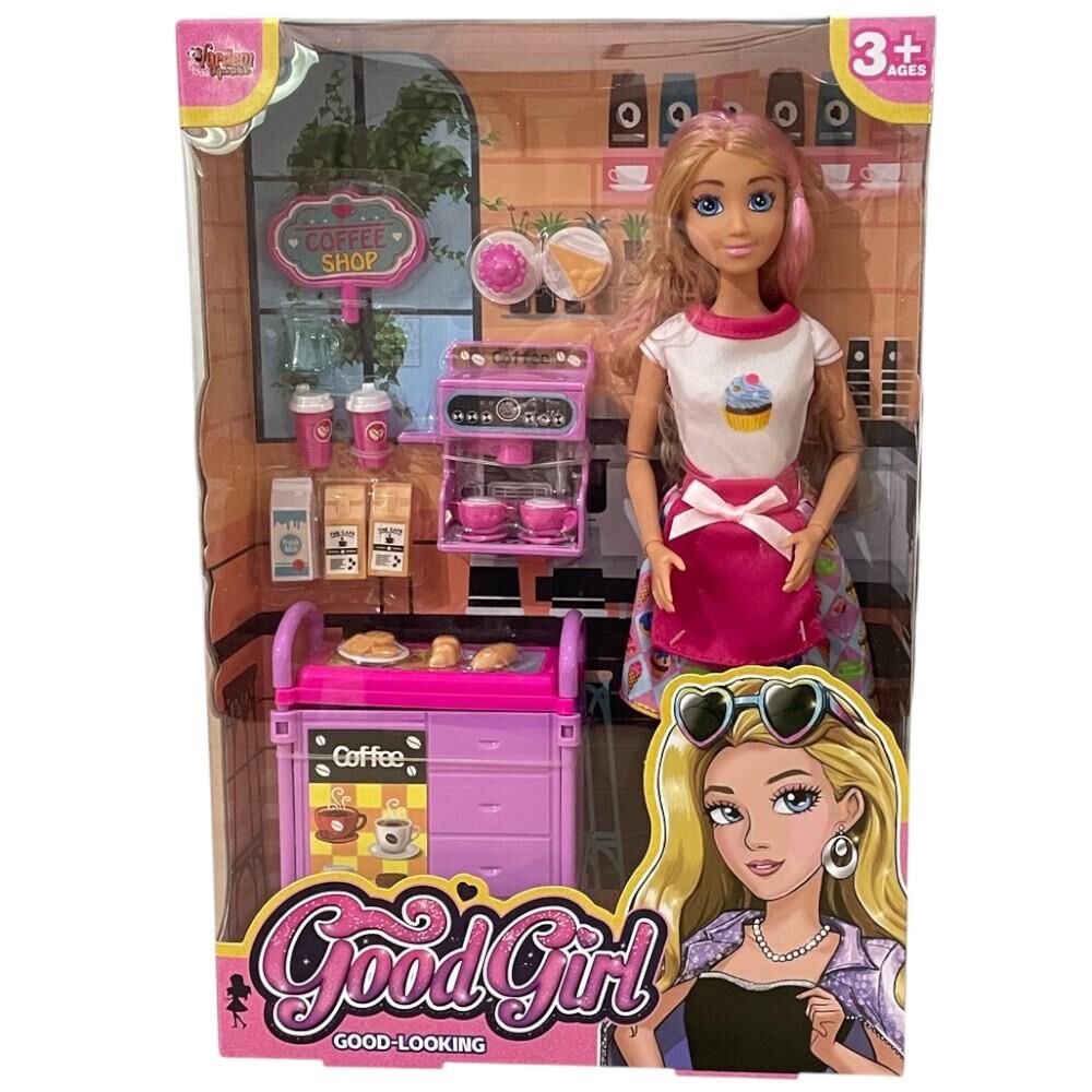 Kutulu 11,5 inç Kafe İşleten Bebek Set