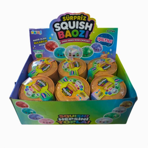 Çin Mantısı Simli Sürpriz Kutu Squishy