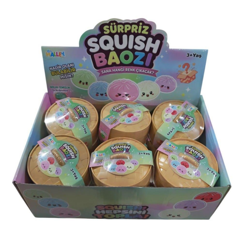 Çin Mantısı Simli Sürpriz Kutu Squishy