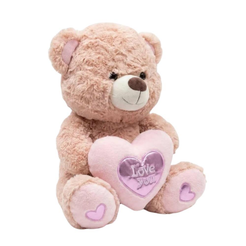 Peluş 40 Cm Kalpli Ayı
