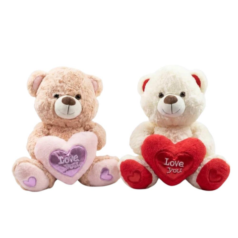 Peluş 40 Cm Kalpli Ayı