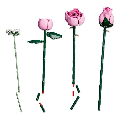 LEGO Botanicals Pembe Gül Buketi 10374 - Yetişkinler için Dekoratif Çiçek Modeli Yapım Seti (789 Parça)